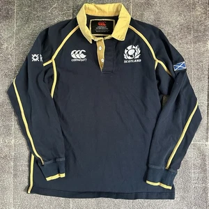 Herren Canterbury Schottland National Rugby Union Team Blau Langarm Trikot Gr. XL - Bild 1 von 4