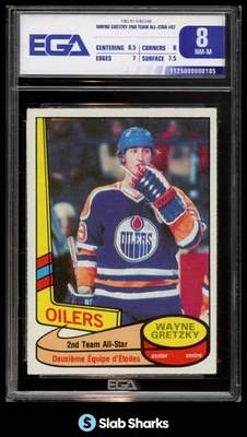 1980 O-PEE-CHEE #87 WAYNE GRETZKY ALL-STAR EGA 8 Foto 1 de 4