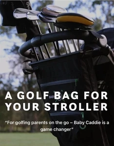 Baby Caddie Bag Full Set of Golf Clubs Attaches to Most Strollers NEW NWT - Picture 1 of 12