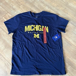 Neu mit Etikett Champion University of Michigan Wolverines T-Shirt XL marineblau NCAA - Bild 1 von 5