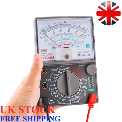 DE-960TR Analogue Meter Multimeter Multitester Resistance Current  AC Tester UK - Image 1 of 4