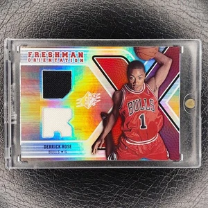 DERRICK ROSE SP Freshman Orientation ROOKIE RC Dual Patch 2008-09 Upper Deck SPx - Picture 1 of 2
