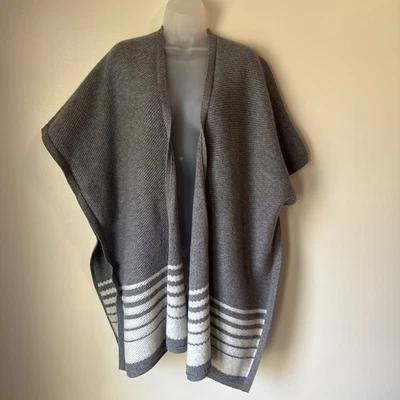 LL Bean Suéter Capa Poncho Envolvente Mujer Talla Única Gris 100% Lana de Cordero Dinero Antiguo Foto 1 de 4