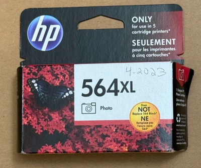 Genuine HP 564XL Photo Ink Cartridge NIB Exp APR 2023 (CB322WN Option140) - Image 1 of 2