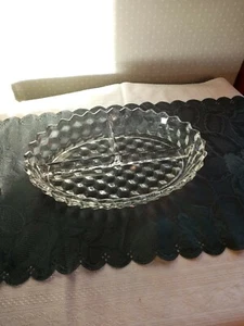 Vtg. Fostoria Americana (cubist) 3 compartment relish dish - Picture 1 of 4