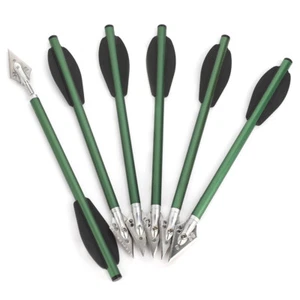 6.3" Aluminum Crossbow Bolts Arrows Archery Blade Broadhead Vanes Hunting Target - Picture 1 of 15