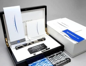 Waterman Serenite Maki-e White Snake Nib 18k M Fountain Pen 48/60 w/Box RARE - Picture 1 of 9