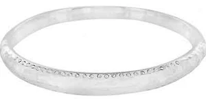 Brighton Bilbao Round Bangle Bracelet Silver Crystals NWOT $46 - Picture 1 of 3