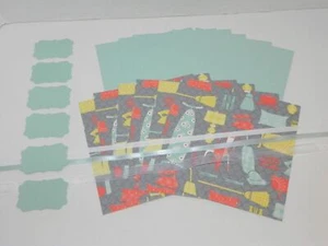 POOL PARTY DOMESTIC GODDESS 6 X 6 DESIGNER PAPER A2 CARDSTOCK RIBBON STAMPIN UP - Picture 1 of 1
