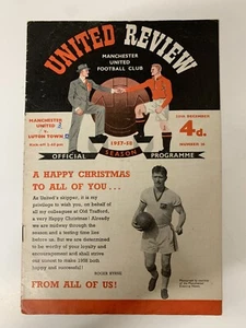 Manchester United v Luton 1957 / 1958 football programme Munich with TOKEN - Picture 1 of 9