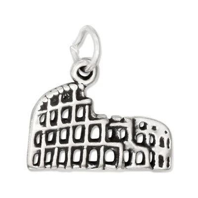 Coliseum Colosseum Roman Rome Italy 925 Solid Sterling Silver Charm Pendant - Image 1 of 4