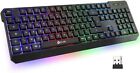 KLIM Chroma Sans Fil AZERTY Layout Wireless Keyboard -  Colourful Gaming RGB