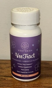 VeeFresh VeeTract Urinary Tract Support with D-Mannose & Hibiscus - 60 Capsules - Picture 1 of 9