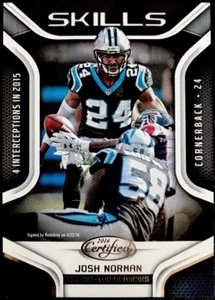 JOSH NORMAN - 2016 Certified SKILLS Insert #26 - CAROLINA PANTHERS - Picture 1 of 2