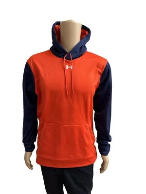 Under Armour Hombres UA Polar Sudadera con Capucha Naranja Azul Grande L Foto 1 de 4