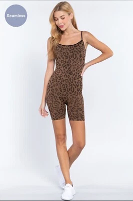ADJ CAMI LEOPARD SEAMLESS ROMPER - Imagem 1 de 4