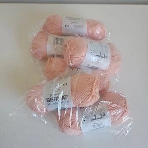 Bernat Handicrafter Cotton Yarn 6x50g 100% Cotton Worsted Coral Rose Lot Bundle - Picture 1 of 2