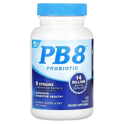 Nutrition Now,PB 8 益生菌,140 亿,120 粒胶囊 — 第 1/2 张图片