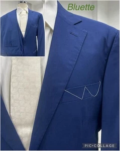 Traje Hombre Made IN Italy Azul Fresco Lana Tasm 46 48 50 52 54 56 58 60 Verano - Imagen 1 de 15