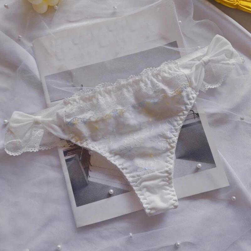 Lindo Sexy Ropa Interior Sexy Tanga Bragas Lazo Dulce Japonés Lolita Niñas Espalda en T Foto 1 de 4