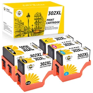 Paquete de 5 tintas 302XL compatibles para impresora Epson Expression Premium XP-6000 XP-6100 - Imagen 1 de 6