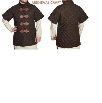 Ropa Gambesón acolchada de algodón artesanal medieval medias mangas nueva para hombre Foto 1 de 4