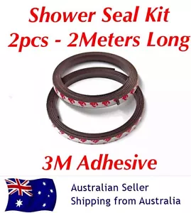 2MTR Shower Screen Magnetic Tape Seal Kit Self Adhesive Strips Door Magnet Bath - Picture 1 of 4