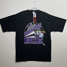 NWT Vintage IHL International Hockey League Indianapolis Ice Graphic Logo Tee XL
