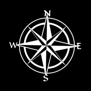 Kompass Aufkleber Vinyl Sticker Decal Symbol Maritim Auto Outdoor - Bild 1 von 1