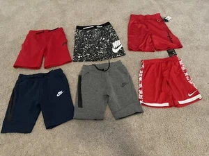 Lot Of Boys Nike/Nike Tech Shorts-size 7 - Picture 1 of 10