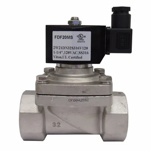 VÁLVULA SOLENOIDE NPT PRM 1-1/4 PULGADAS 120 VAC 316 SS SELLOS VITON NORMALMENTE CERRADOS - Imagen 1 de 6