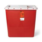 Sharps Containers, Red, Sliding Lid, 12 Gal., Each