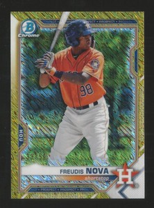 2021 Bowman Chrome Freudis Nova Astros #56 RC Rookie Gold Refractor Rare 33/50