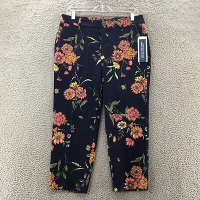 Old Navy Harper Floral Trouser Pants Womens 6 Petite Mid Rise Zip Fly NEW - Image 1 of 4