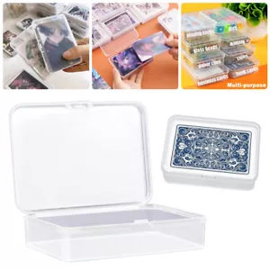 1-50 Pack Clear Plastic Trading Card Storage Box Holder Playing Game Cards Case - Picture 1 of 21
