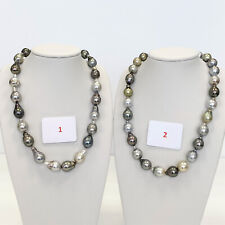 Tahitian Pearl Necklaces Loose Strands 11mm 12mm Baroques Multicolor High Luster