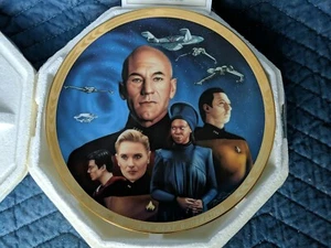 1994 Star Trek Yesterday's Enterprise Episodes Plate Collection Mint - Foto 1 di 4