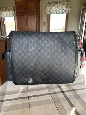 Leather Black Gucci Diaper Bag  - Image 1 of 4