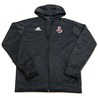 Adidas NCAA N.C. State Wolfpack Full-Zip Hoodie Black/Red/White CY7078  - Image 1 of 2