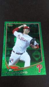 FREE SHIPPING-Tyler Cloyd Rookie-2013 Topps Baseball-EMERALD-no.197