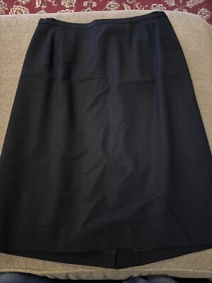 Falda Lands End Talla 6 Mezcla de Lana Línea A Cremallera Forrada Hasta la Rodilla (BL) Foto 1 de 4