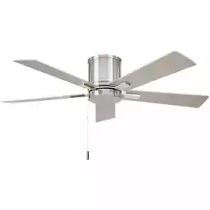 Hampton Bay Grantway 48 in. Indoor/Covered Outdoor Brushed Nickel Ceiling Fan - Picture 1 of 13