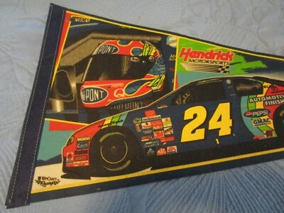 Banderín de fieltro NASCAR Jeff Gordon #24 29" x 12" Foto 1 de 4