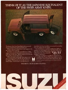1986 Isuzu Trooper II Print Ad Sports Illustrated Swiss Army Knife SUV 8.5"x11" - Picture 1 of 1