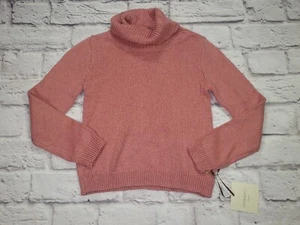 Cynthia Rowley Girls Pink Sparkle Turtleneck Sweater Size Small 5/6  - Picture 1 of 3