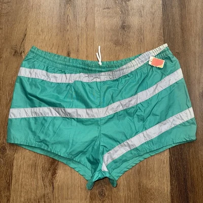 Bañador Pantalones Cortos Vintage Años 70 80 Para Hombre XL Atlético Pista Defensor Rayas Nuevo de Lote Antiguo Foto 1 de 4