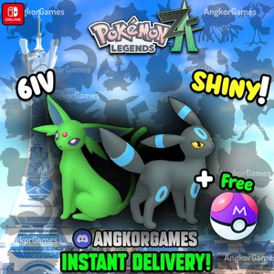 ✨ Shiny Espeon & Umbreon ✨ 6IV ✨ Level 10 ✨  Pokemon Legends ZA - Picture 1 of 1