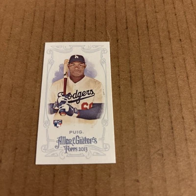2013 Allen Ginter MINI ROOKIE Yasiel Puig RC #44 Dodgers Baseball Card (f3) - Image 1 of 2