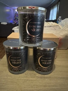 3 Into The Night Duftkerzen ein Docht Bad und Körper 8 Unzen mit Boxen - Bild 1 von 5
