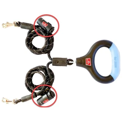 Universal Medium/Large Dog Leash - Reflective Rope with Rechargeable LEDs - Image 1 of 4